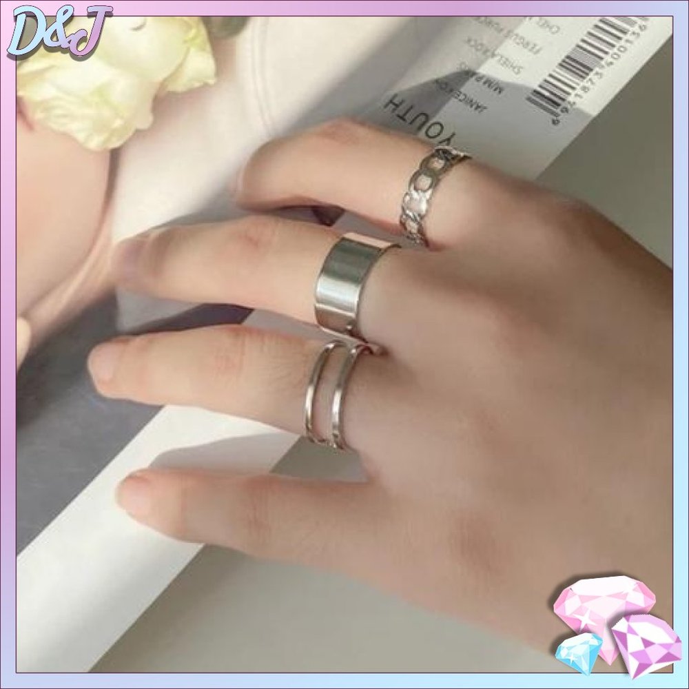 💎✨ Silver Ring Set